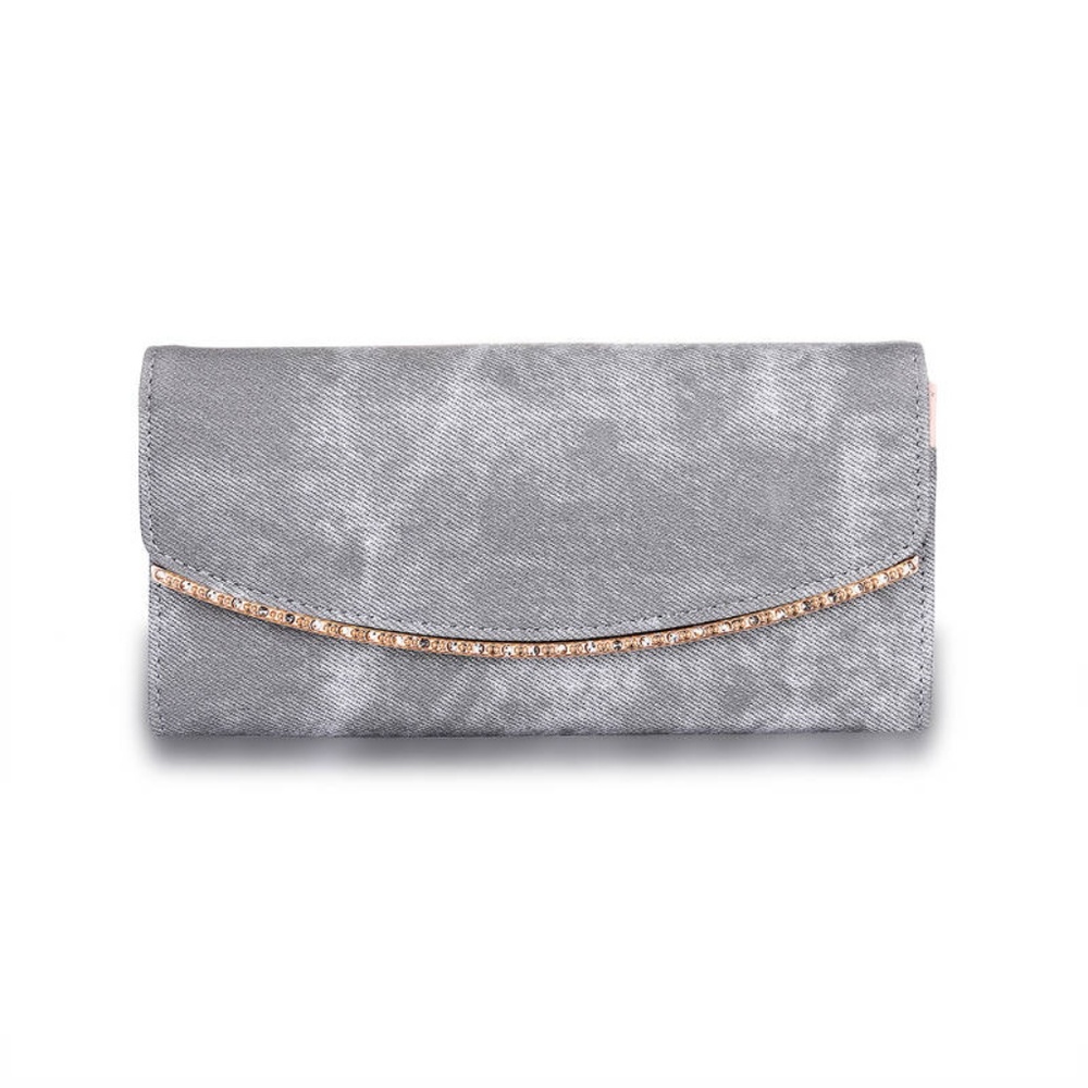 Cano Cloth Weave Grey Faux Leather Clutch Wallet